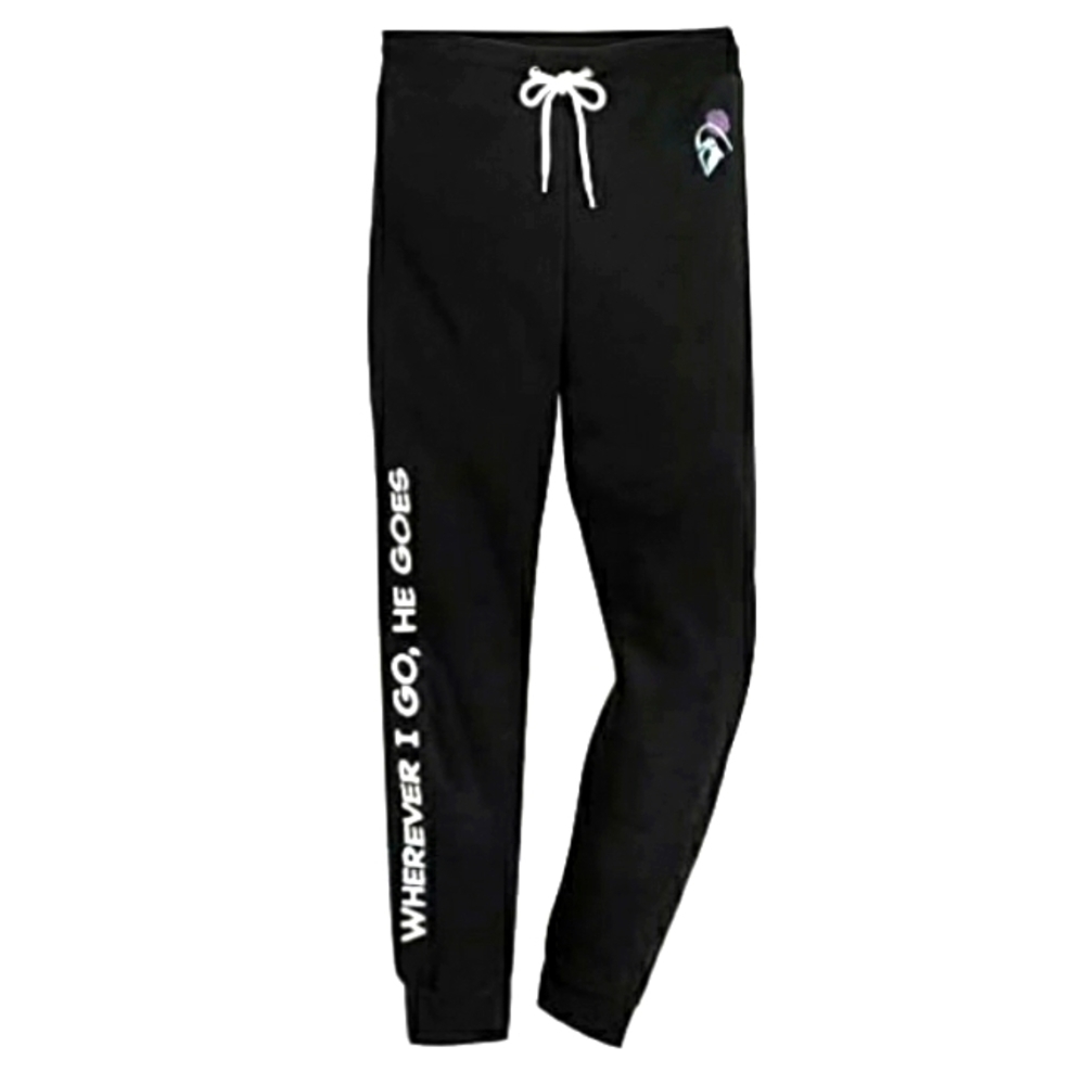 Disney Women's Star Wars Mandalorian  Black Jogger Pants Size Small